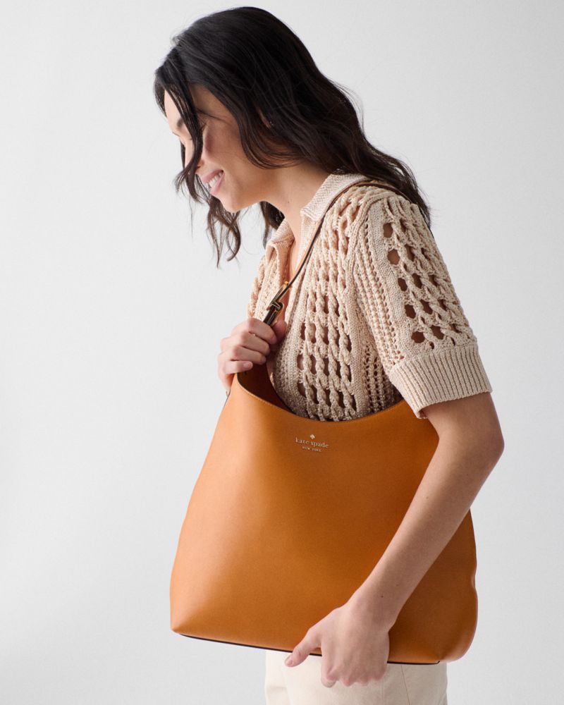KateSpade 454 Large Shoulder Bag Orange Jasper