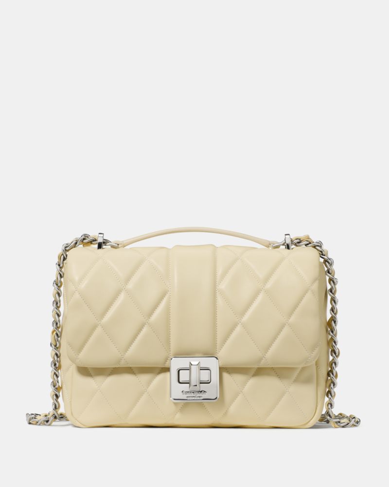 KateSpade Carey Quilted Crossbody Bag Lemon Fondant