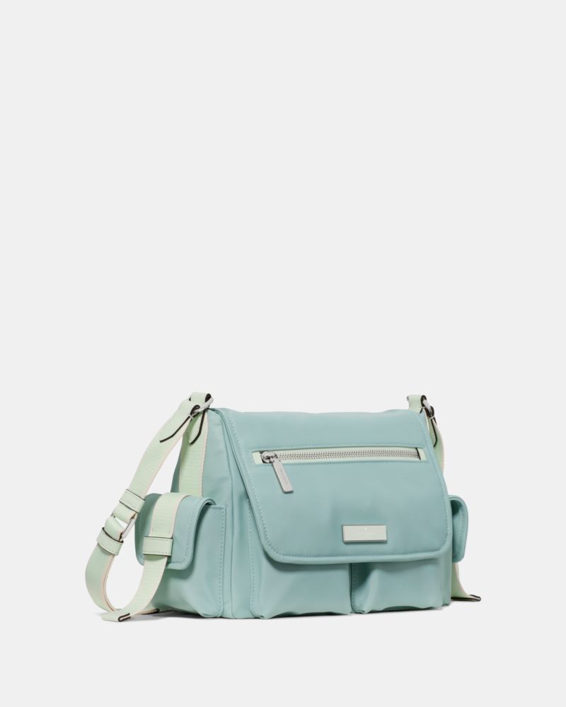 KateSpade Carter Nylon Cargo Messenger Bag Aventurine Multi