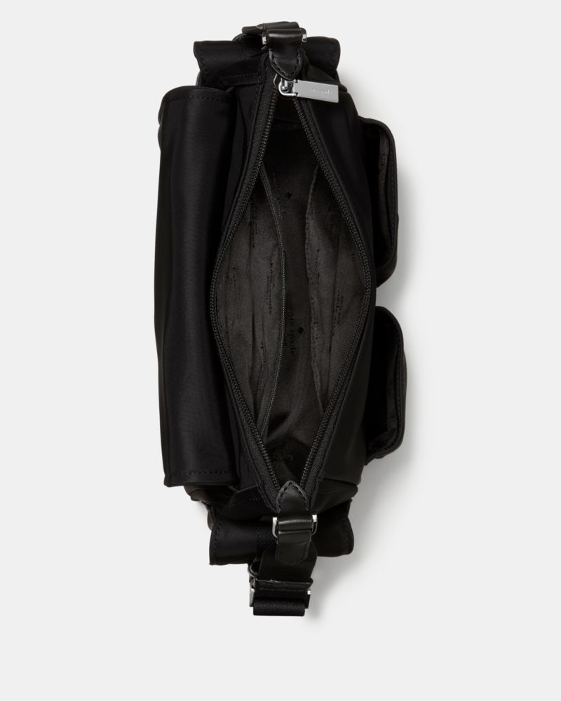 KateSpade Carter Nylon Messenger Cargo Crossbody Bag Black