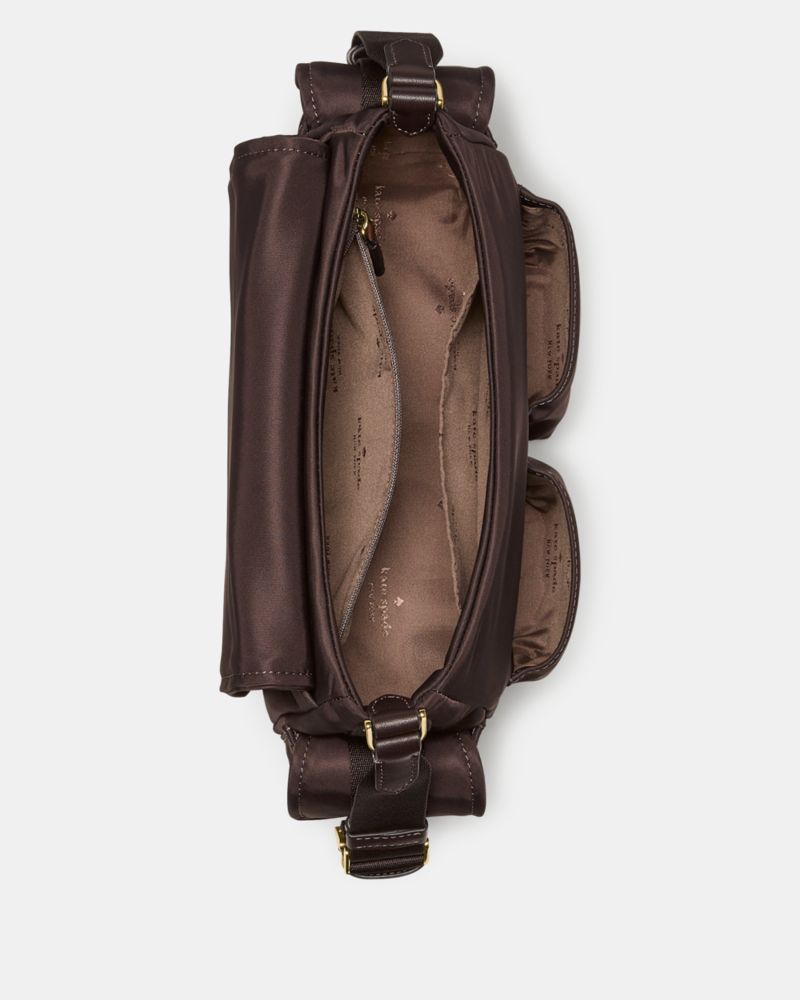 KateSpade Carter Nylon Messenger Cargo Crossbody Bag Hot Fudge