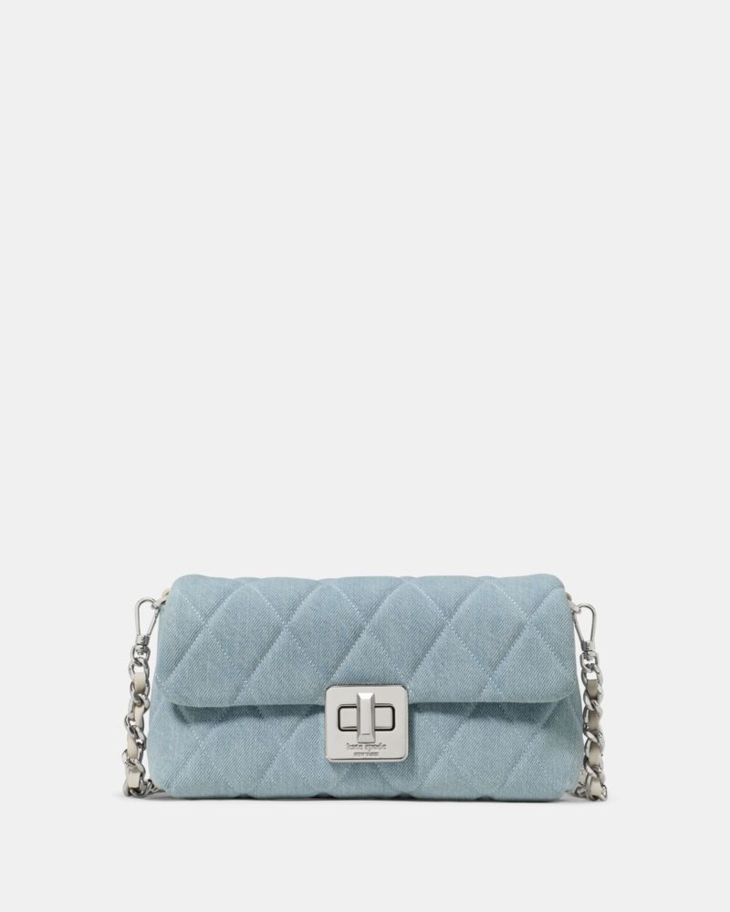 KateSpade Carey Denim Wallet On Chain Blue Multicolor