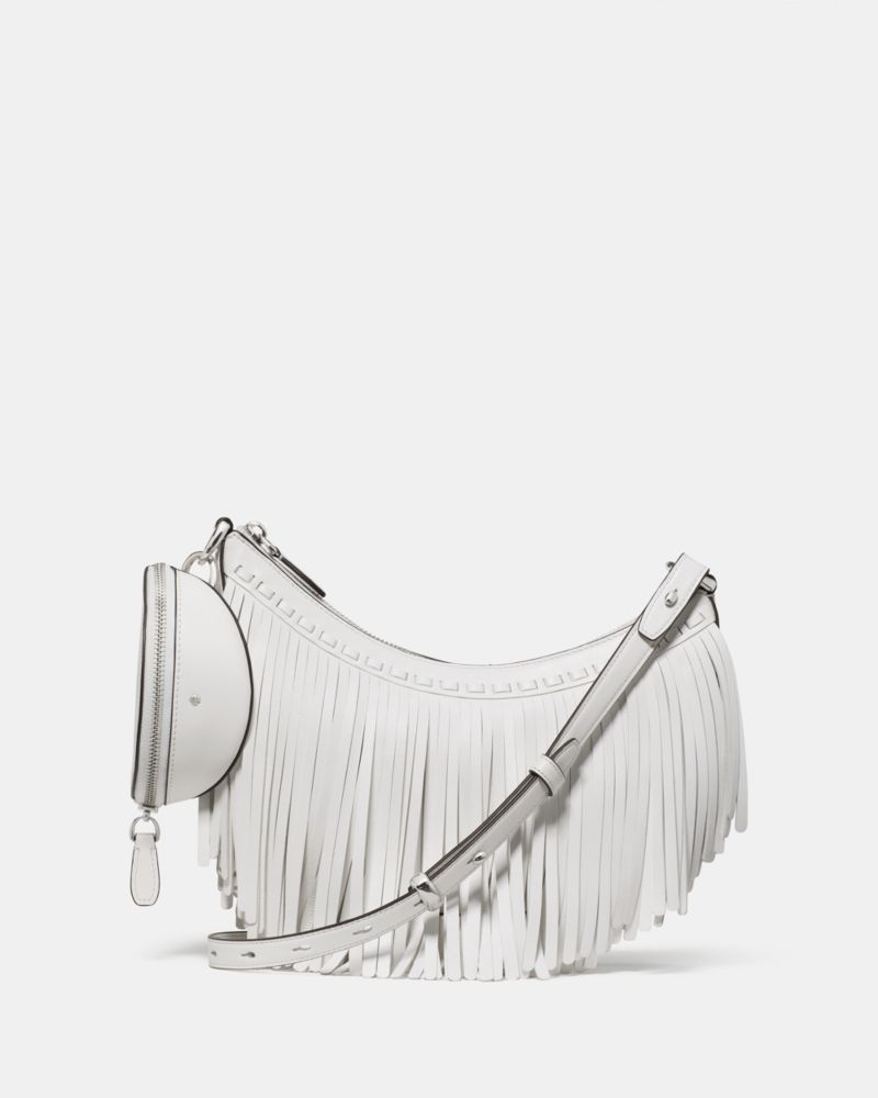KateSpade Duo Fringe Crossbody Bag True White