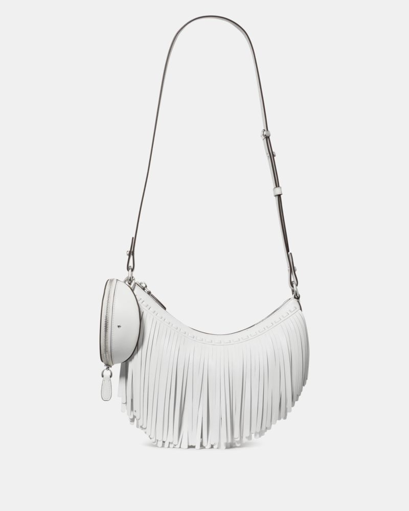 KateSpade Duo Fringe Crossbody Bag True White