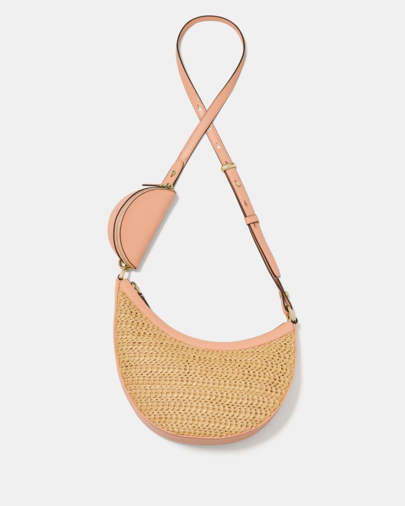 KateSpade Duo Straw Crossbody Bag Light Cantaloupe Multi