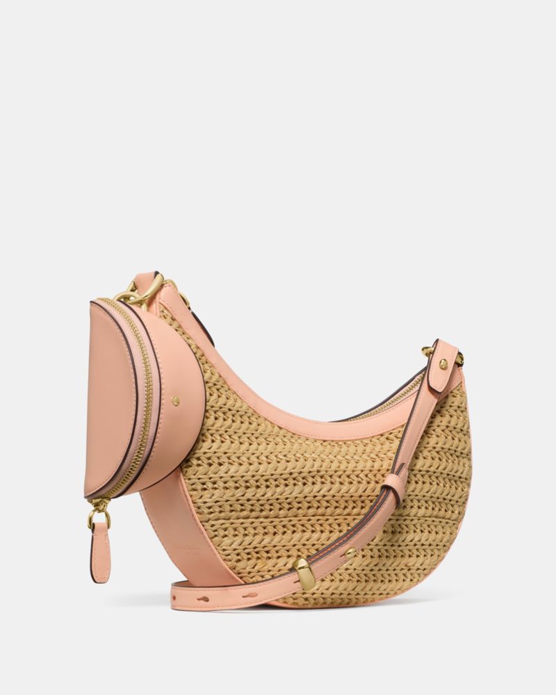 KateSpade Duo Straw Crossbody Bag Light Cantaloupe Multi