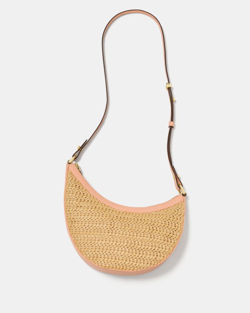KateSpade Duo Straw Crossbody Bag Light Cantaloupe Multi