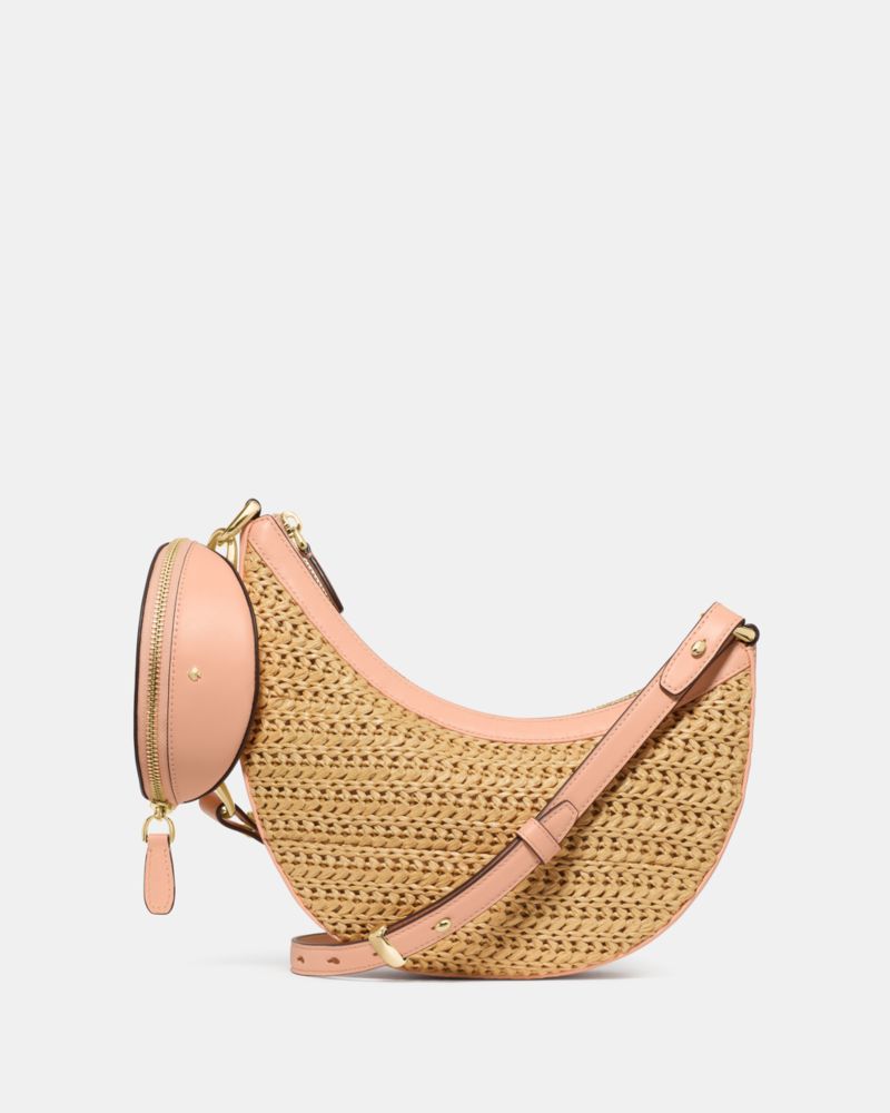 KateSpade Duo Straw Crossbody Bag Light Cantaloupe Multi