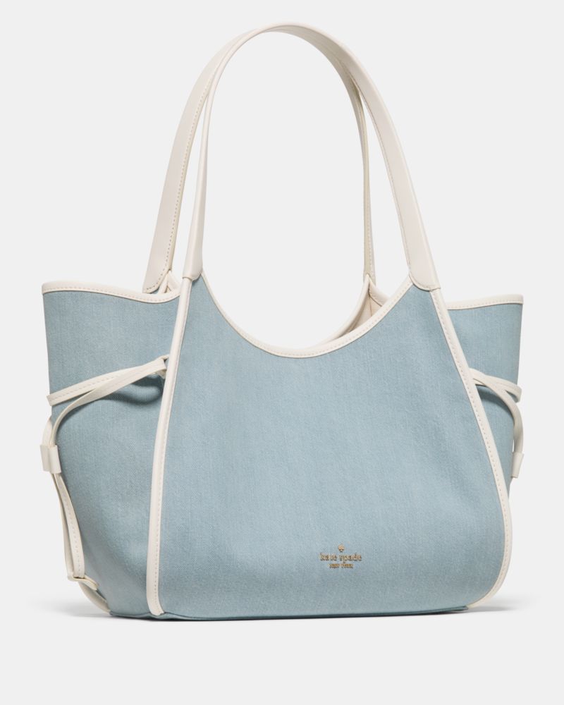 KateSpade Stash Denim Carryall Bag Blue Multicolor