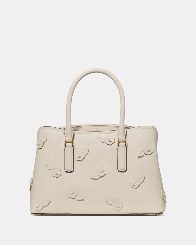 KateSpade Thompson Street Floral Small Satchel Bag Cashew Milk