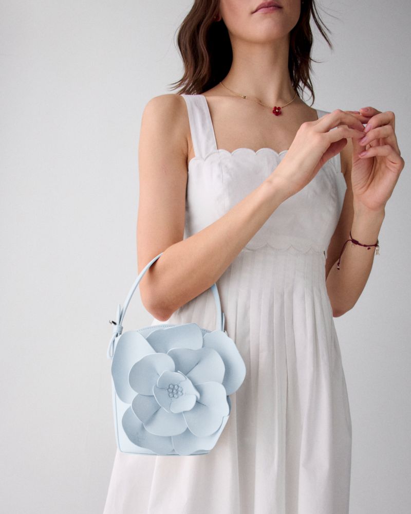 KateSpade Flora Bucket Bag Pale Sapphirine