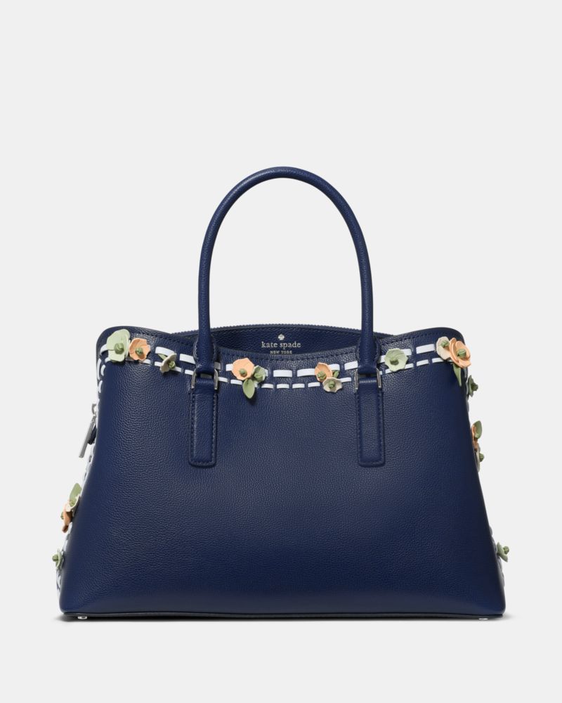 KateSpade Thompson Street Floral Satchel Bag Parisian Navy