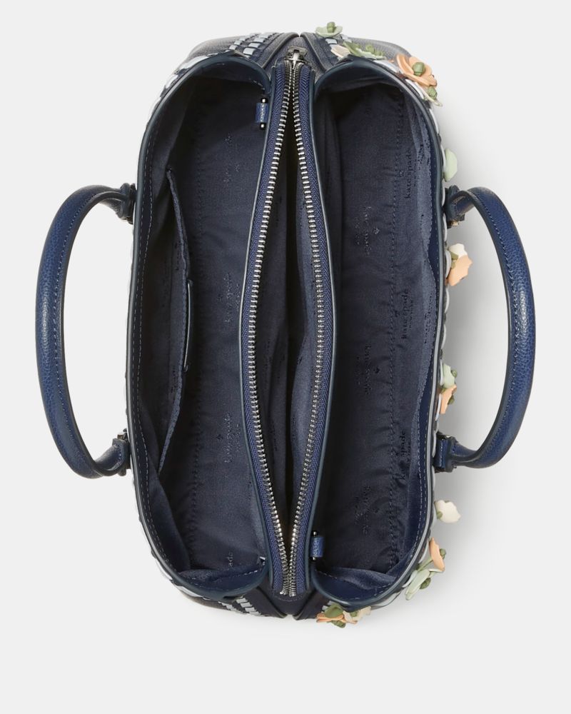 KateSpade Thompson Street Floral Satchel Bag Parisian Navy