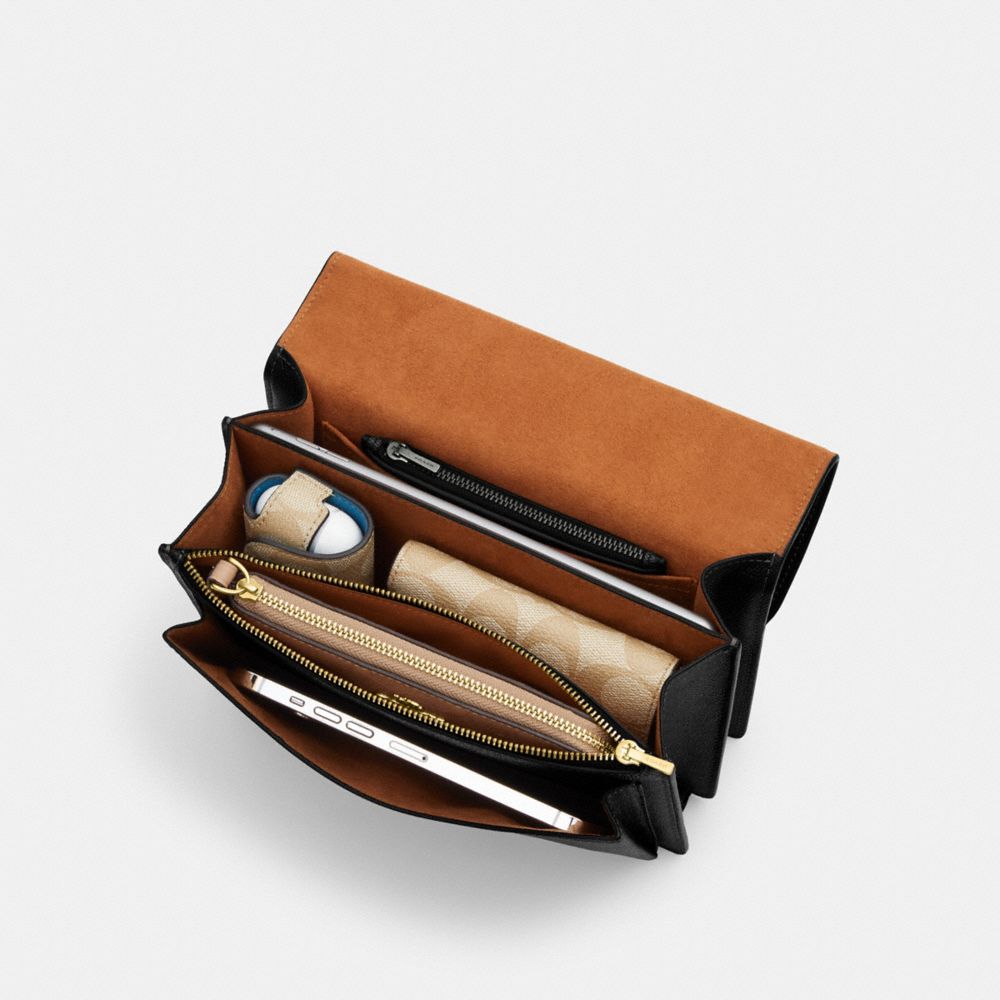 Coach Klare Crossbody Bag In Signature Canvas Gold White Chalk