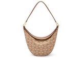 Loewe Luna Shoulder Bag Anagram Jacquard Tan/Pecan