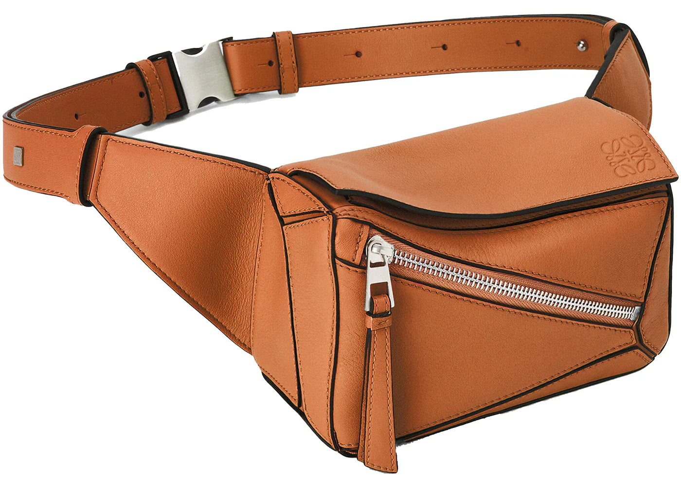 Loewe Puzzle Bum Bag In Classic Calfskin Mini Tan