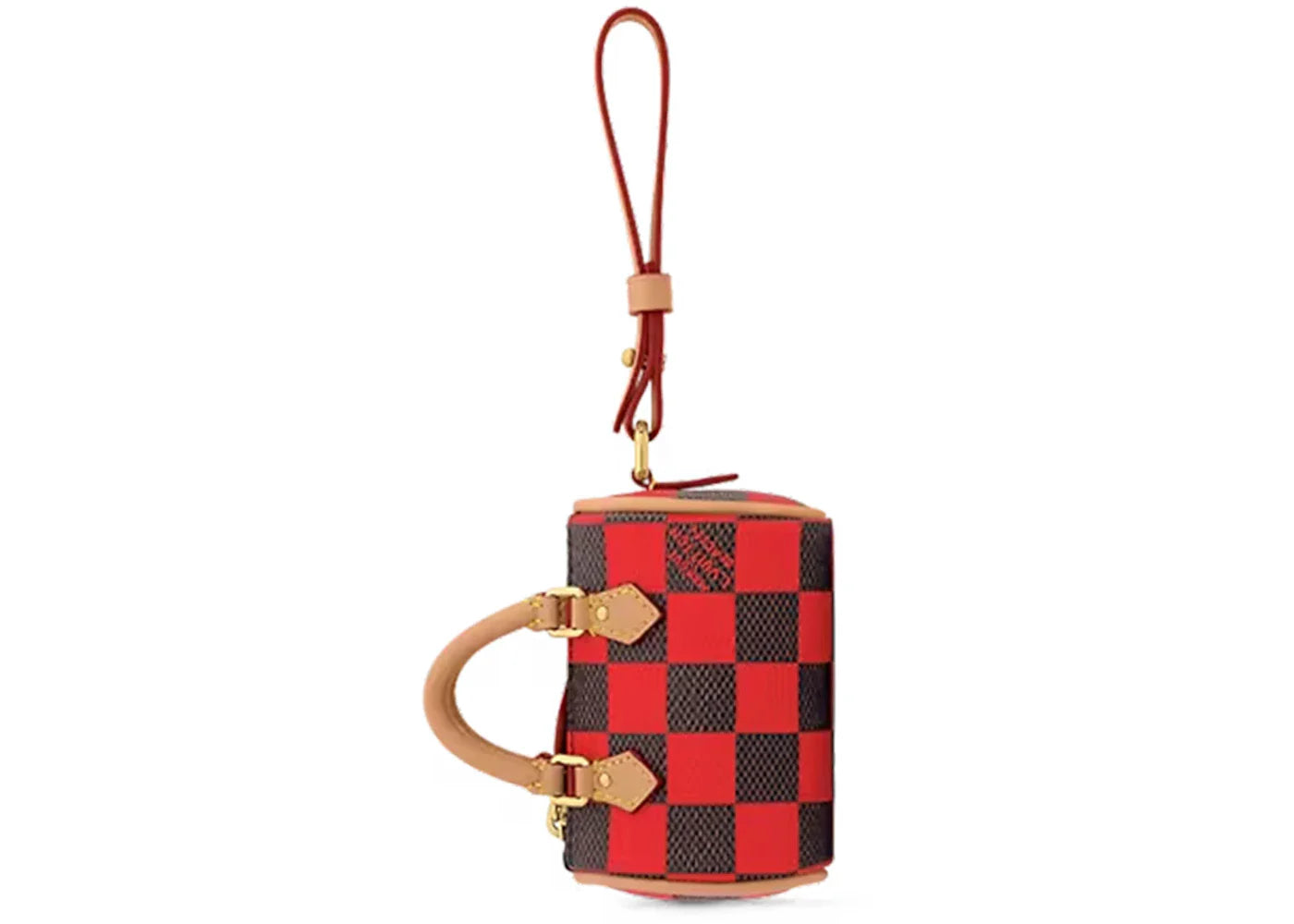 Louis Vuitton Damier Pop Mini Speedy Bag Charm Red