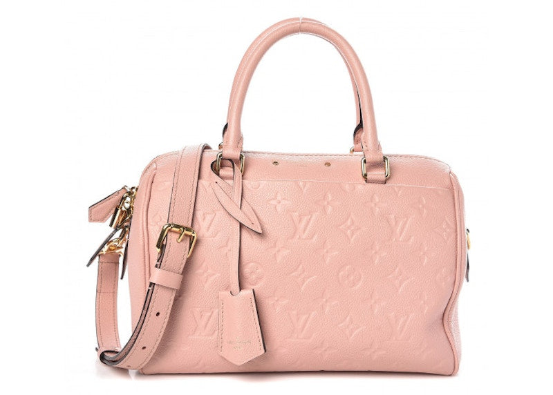Louis Vuitton Speedy Bandouliere Monogram Empreinte 25 Rose Poudre