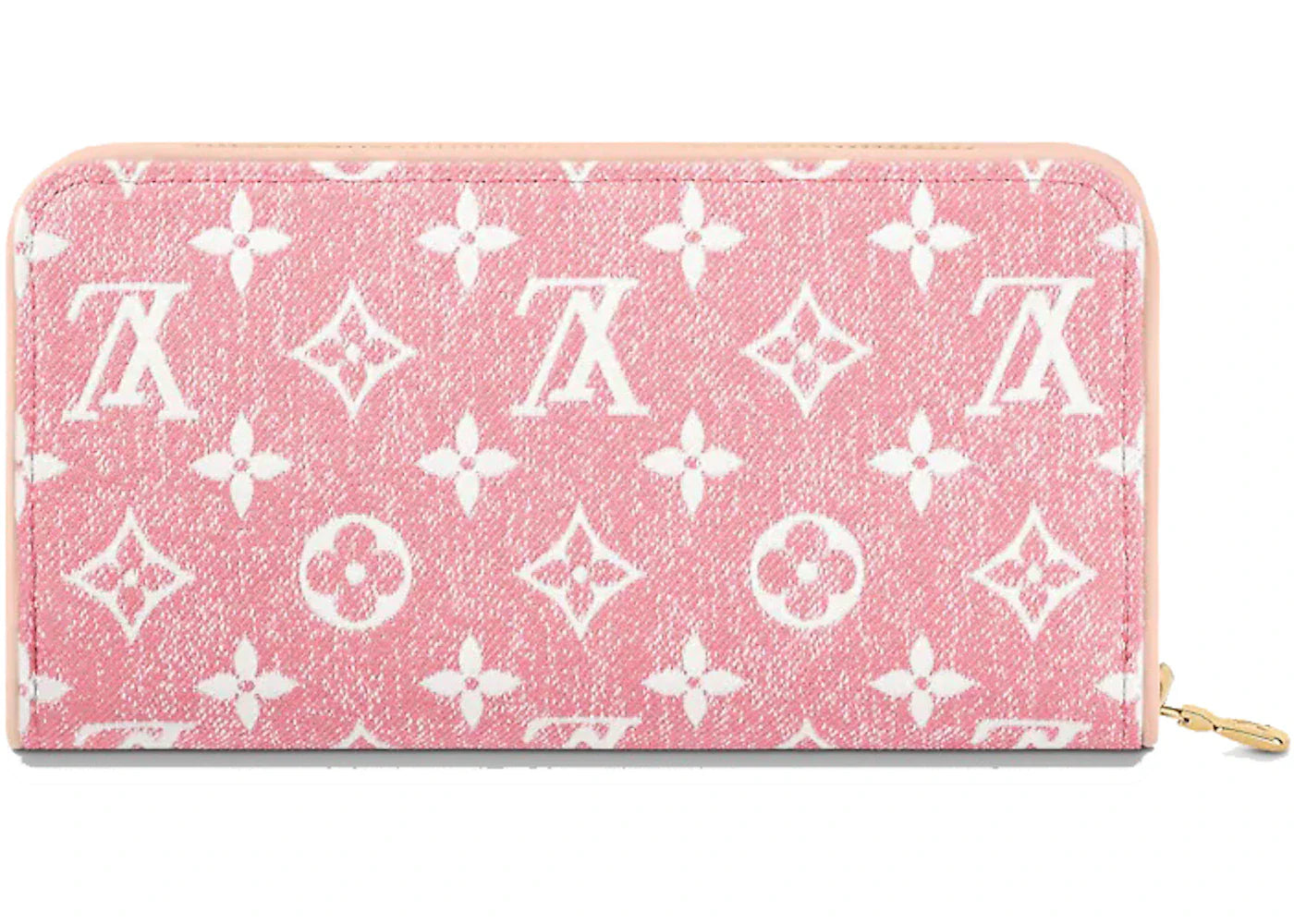Louis Vuitton Zippy Wallet Denim Jacquard Pink