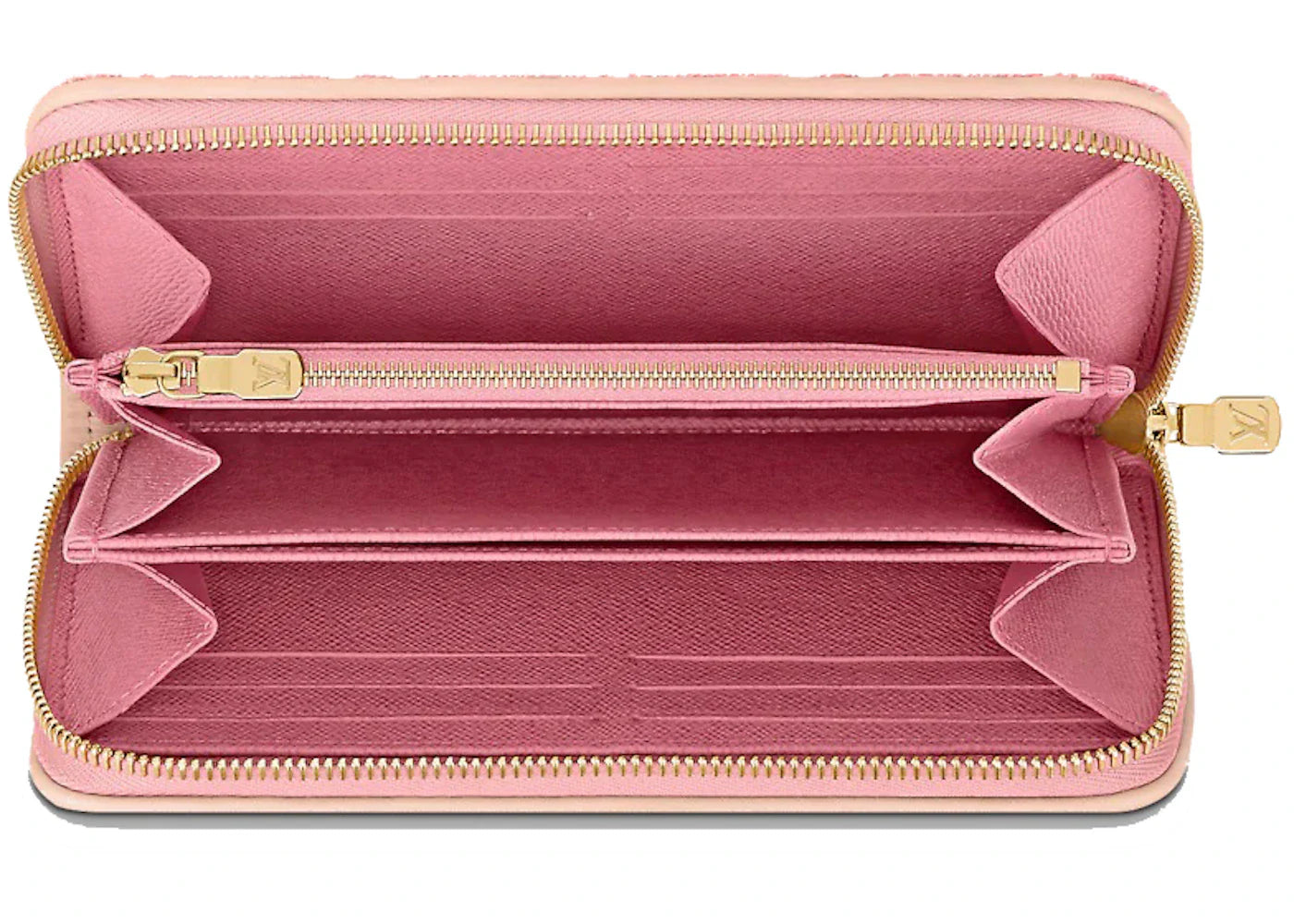 Louis Vuitton Zippy Wallet Denim Jacquard Pink