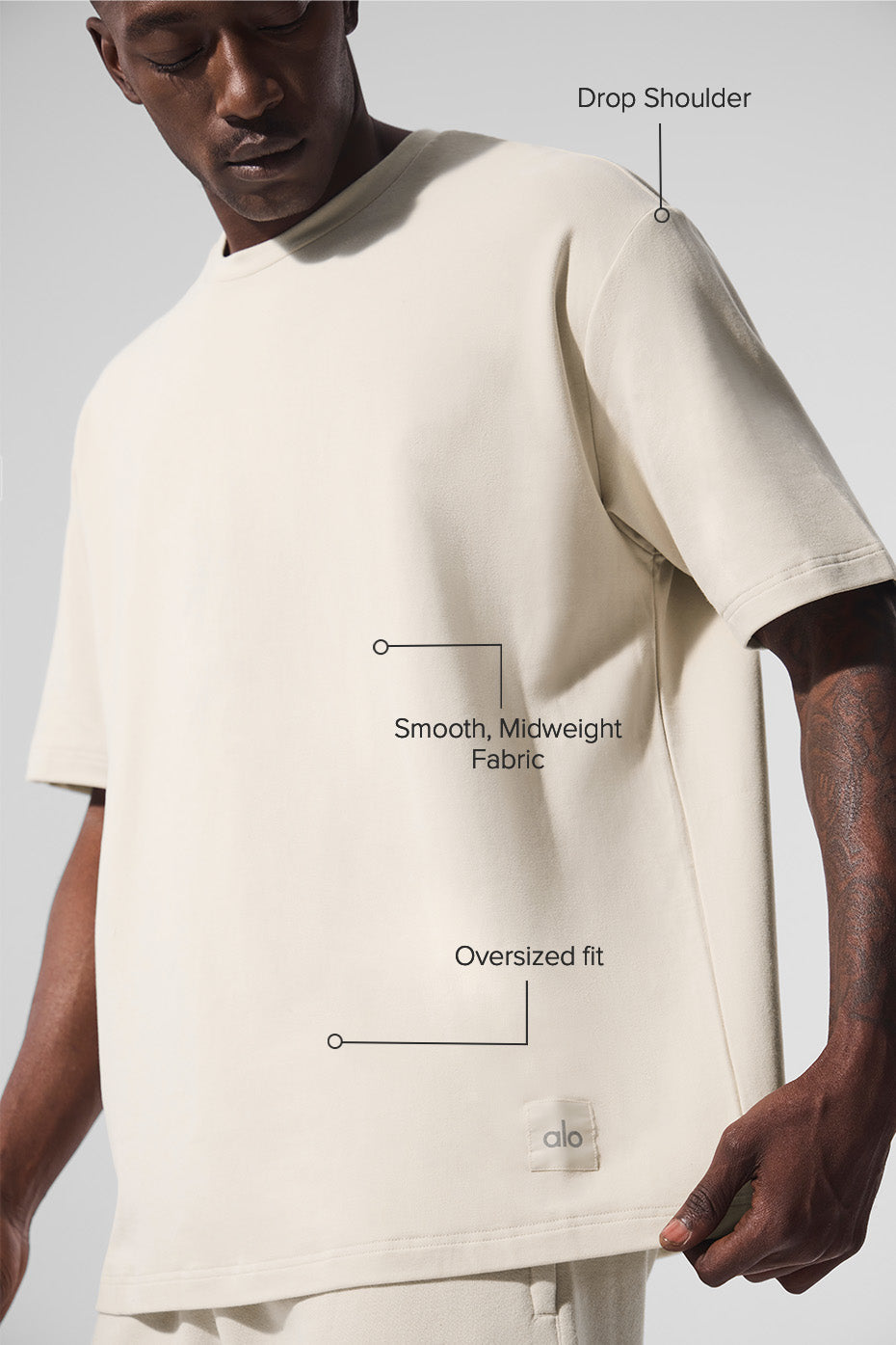 Alo Yoga Double Take Short Sleeve - Bone