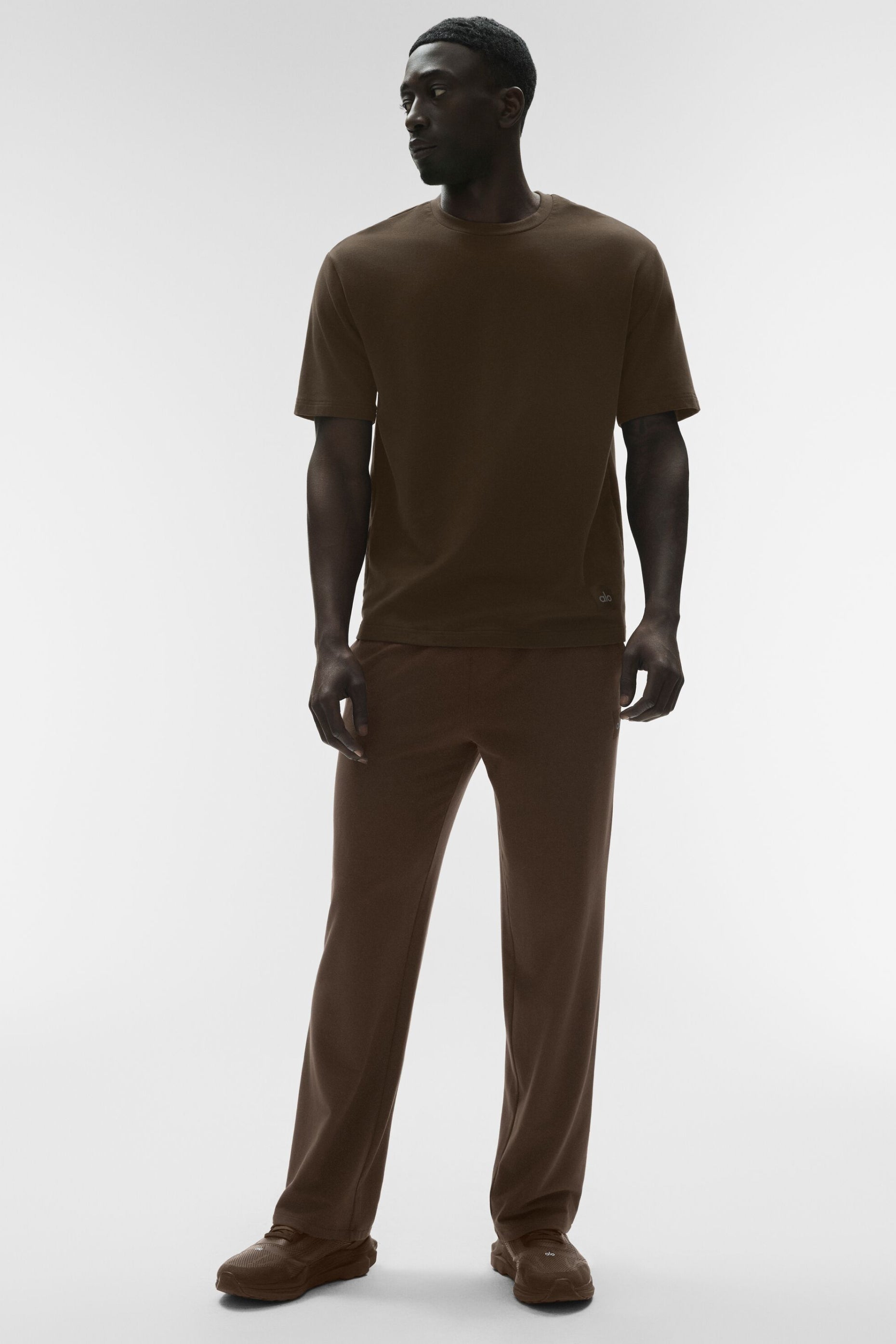 Alo Yoga Double Take Short Sleeve - Espresso
