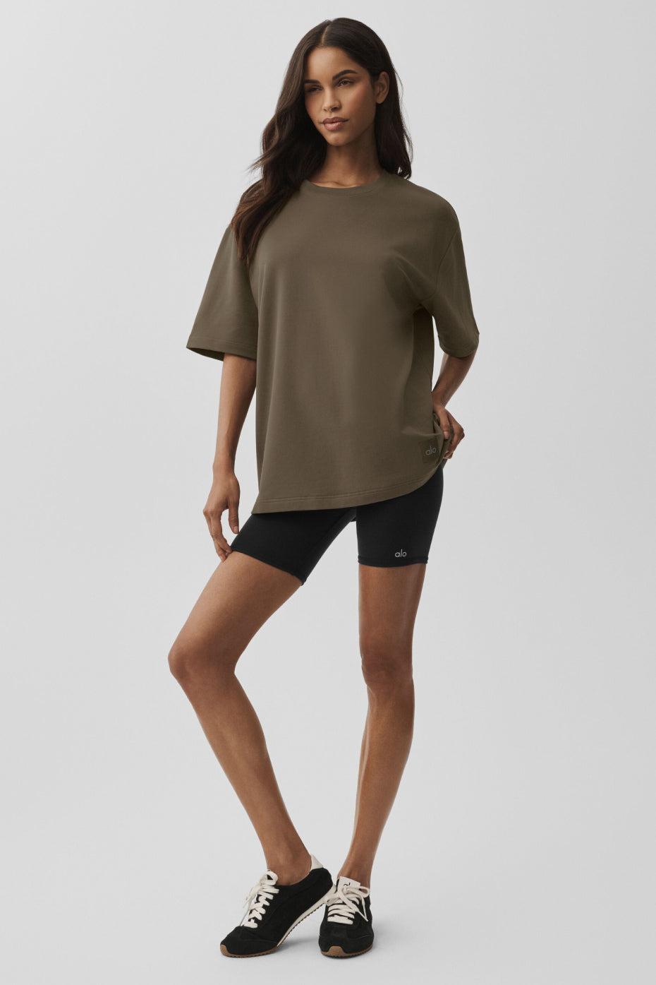 Alo Yoga Double Take Short Sleeve - Olive Tree