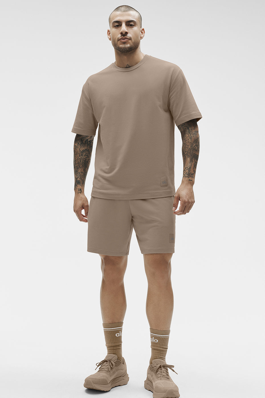 Alo Yoga Double Take Short Sleeve - Gravel