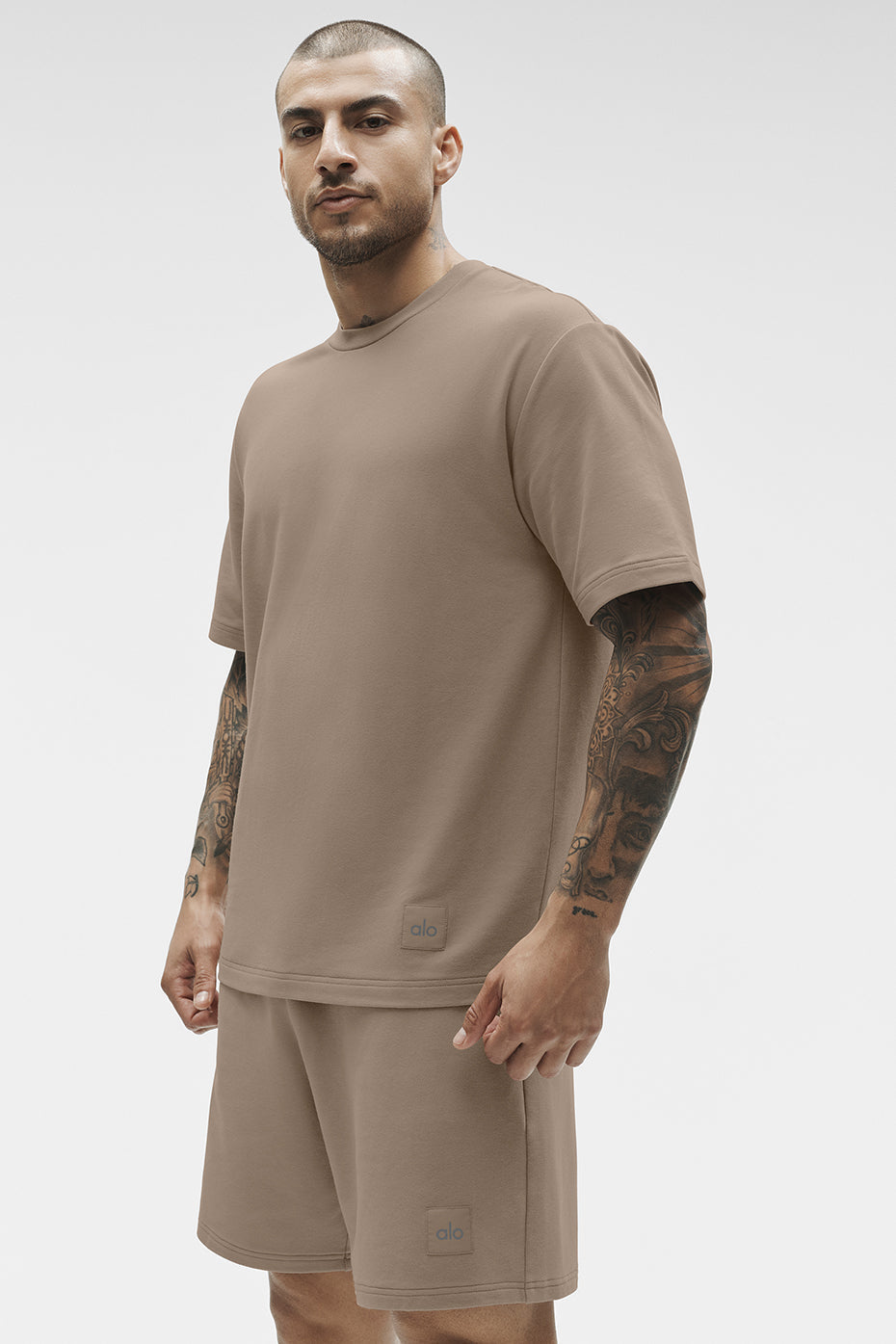 Alo Yoga Double Take Short Sleeve - Gravel