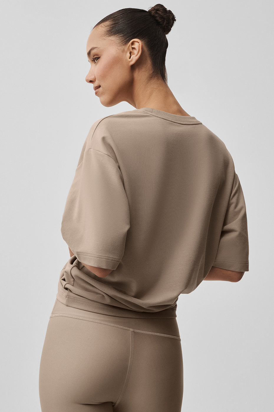 Alo Yoga Double Take Short Sleeve - Gravel