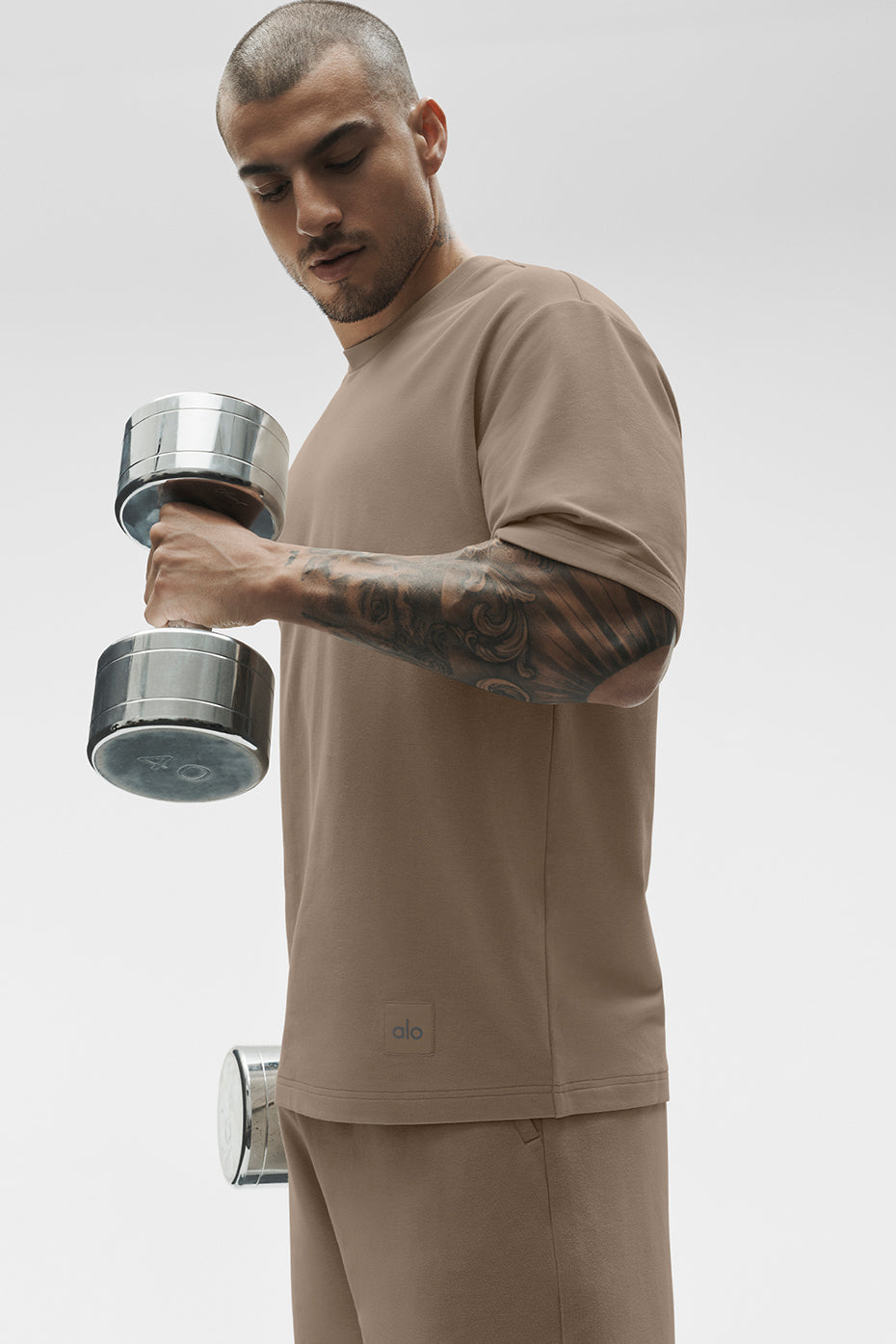 Alo Yoga Double Take Short Sleeve - Gravel
