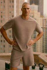 Alo Yoga Double Take Short Sleeve - Gravel