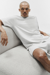 Alo Yoga Double Take Short Sleeve - White Heather