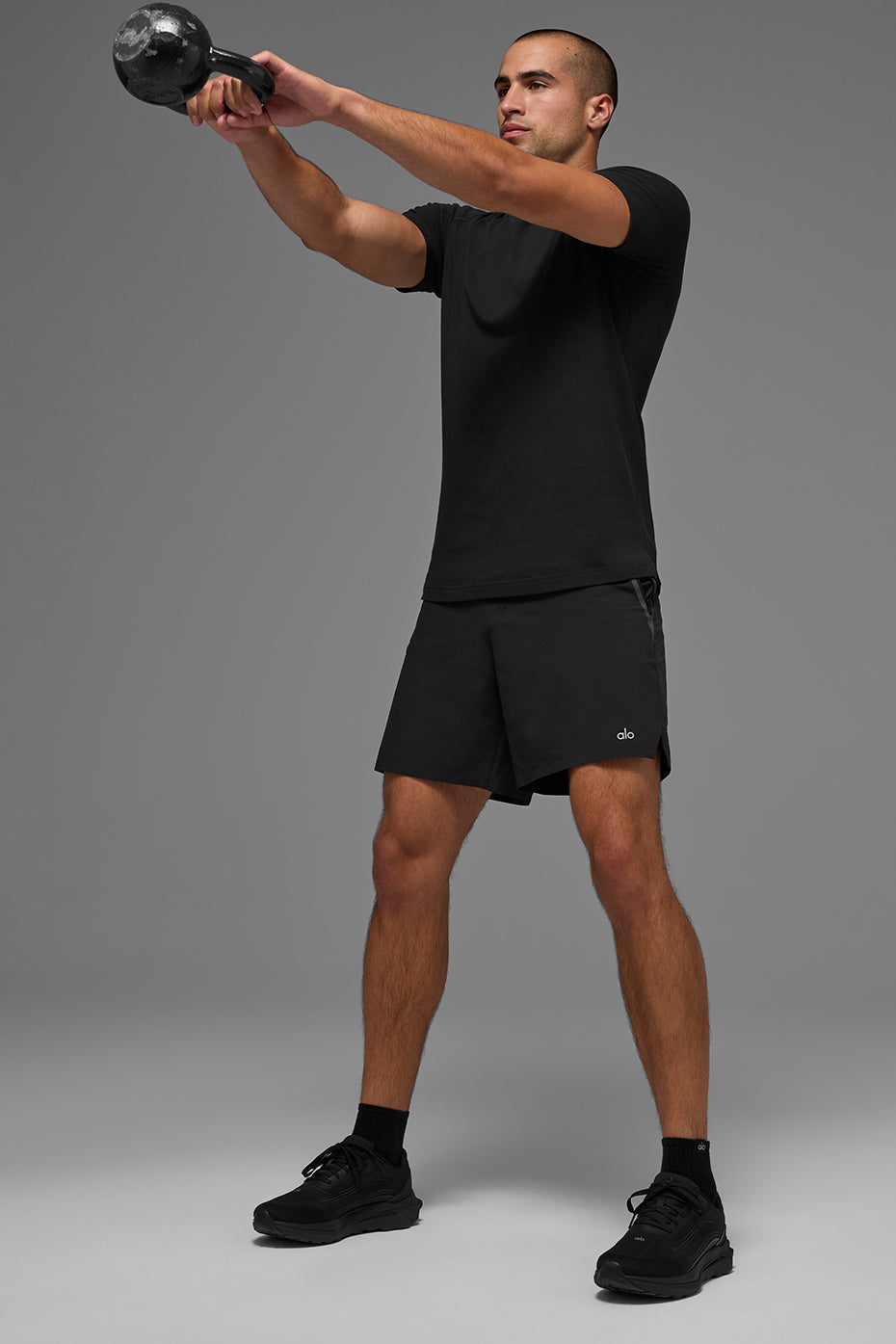 Alo Yoga ALO Vapor Crewneck Short Sleeve - Black