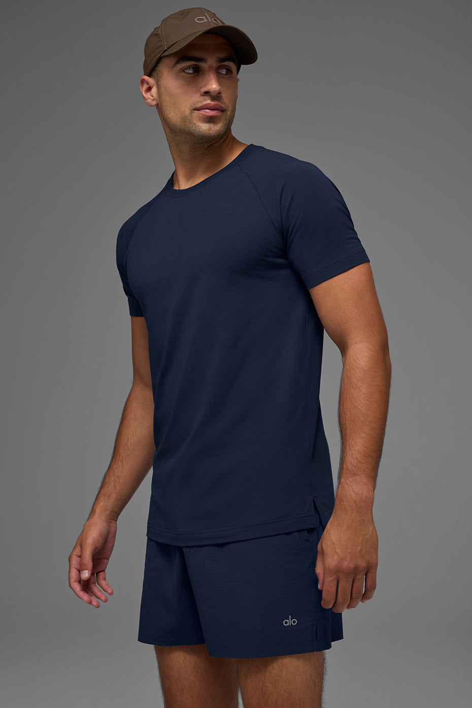 Alo Yoga ALO Vapor Crewneck Short Sleeve - Navy