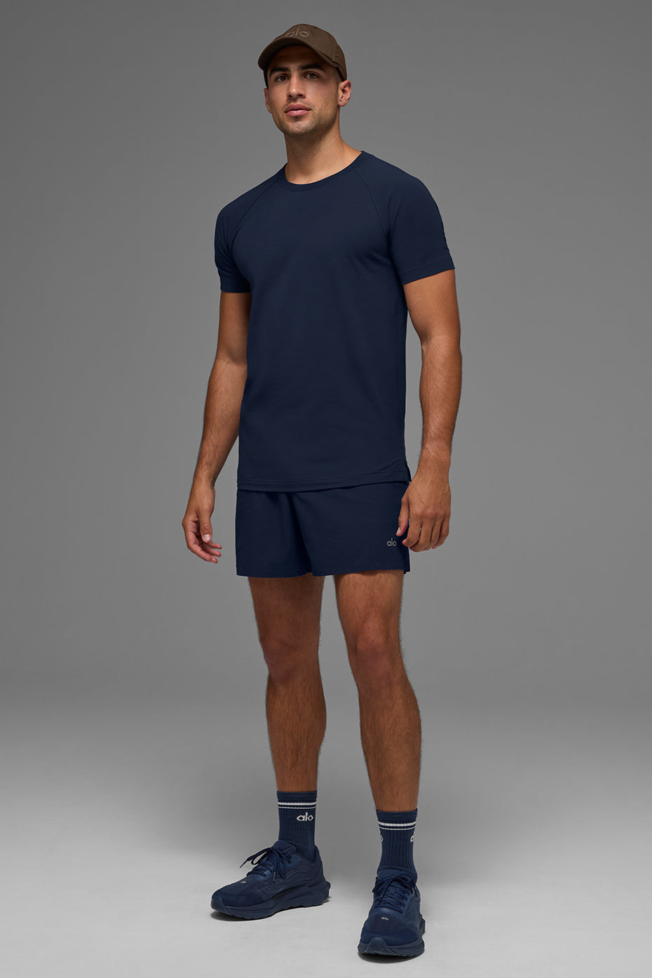 Alo Yoga ALO Vapor Crewneck Short Sleeve - Navy