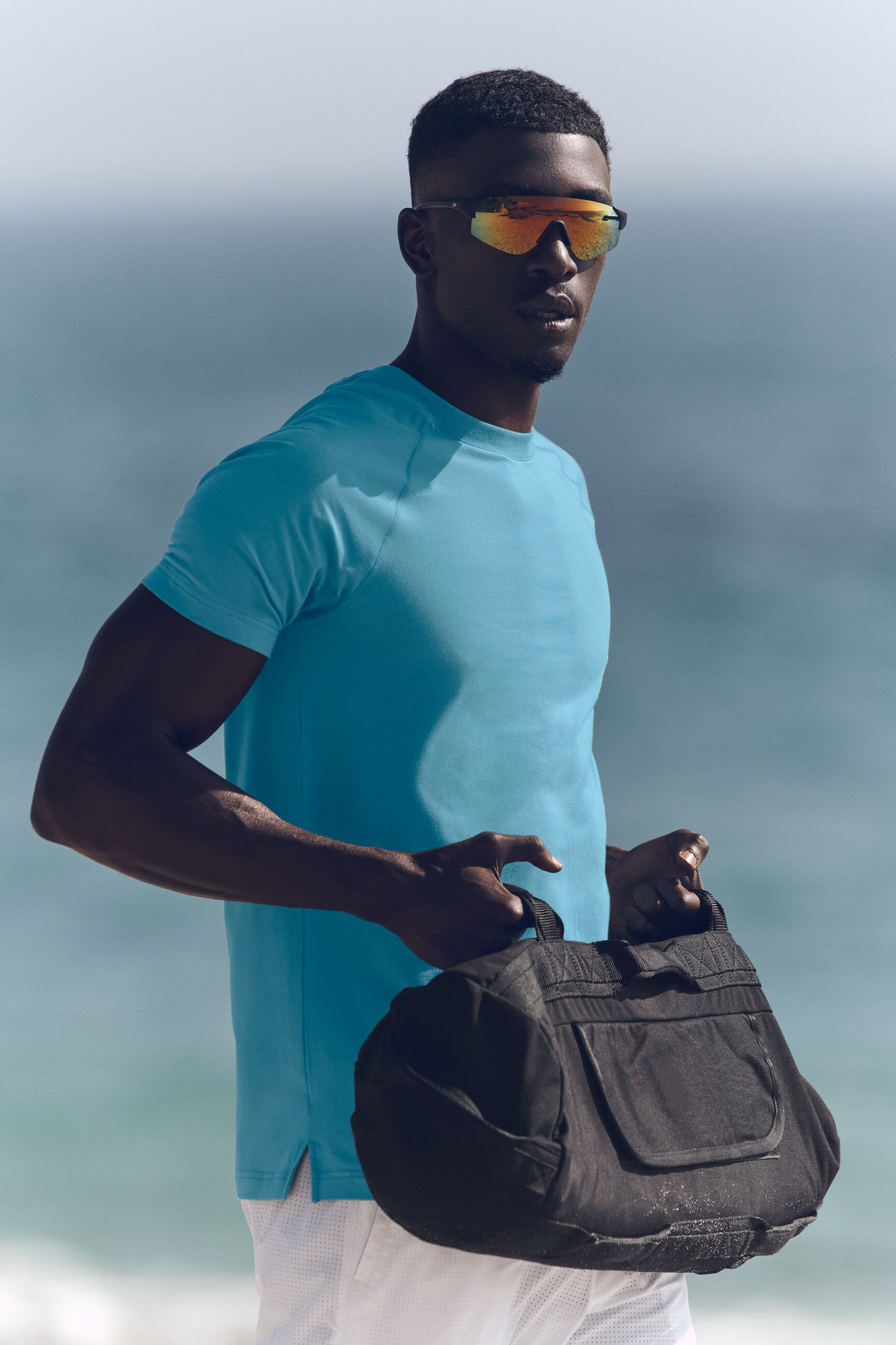 Alo Yoga ALO Vapor Crewneck Short Sleeve - Blue Breeze