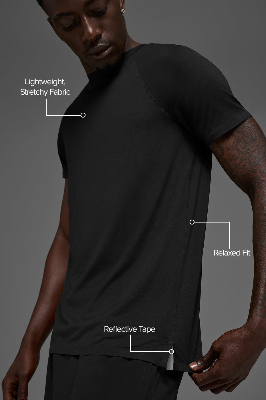 Alo Yoga Idol Crewneck Short Sleeve - Black