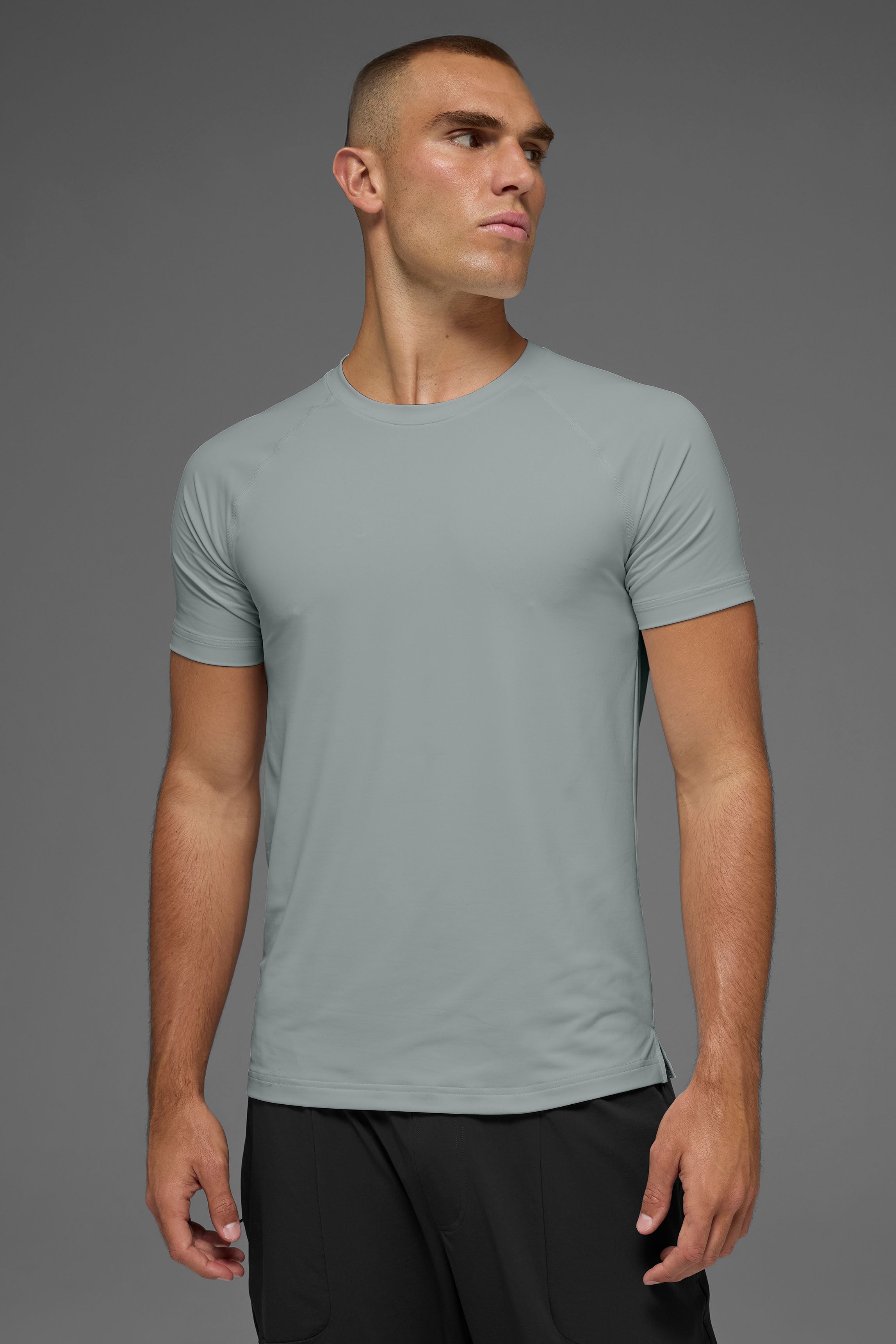 Alo Yoga Idol Crewneck Short Sleeve - Lunar Grey