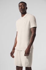 Alo Yoga Sports Club Sweater Knit Polo - Ivory