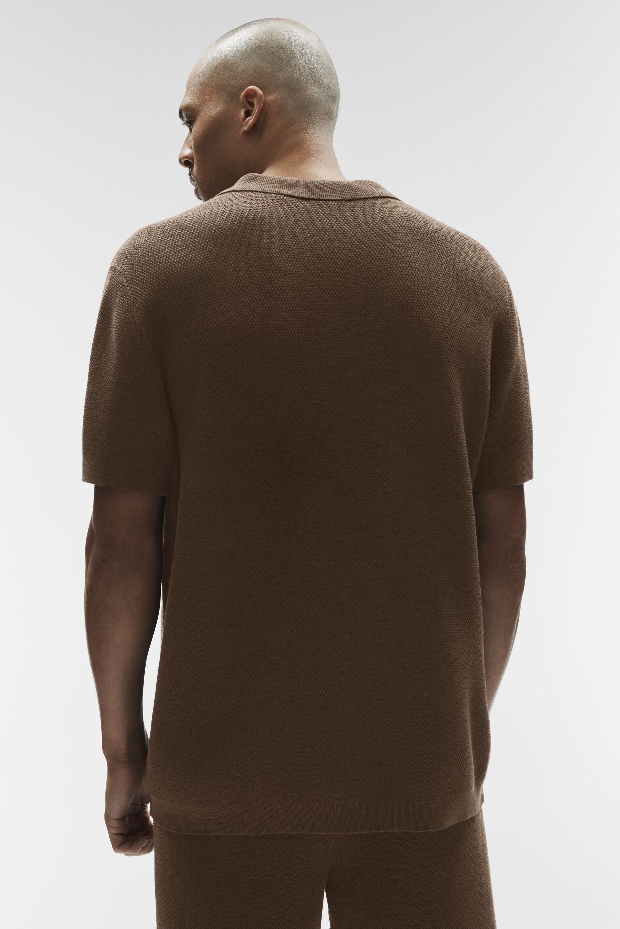 Alo Yoga Sports Club Sweater Knit Polo - Espresso