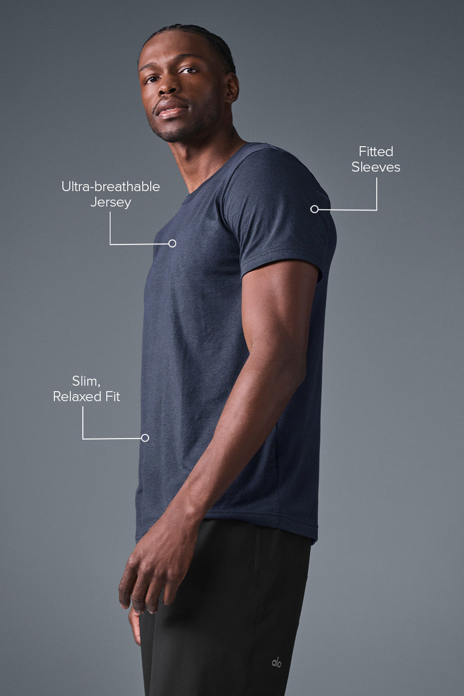 Alo Yoga Triumph Tee - Navy