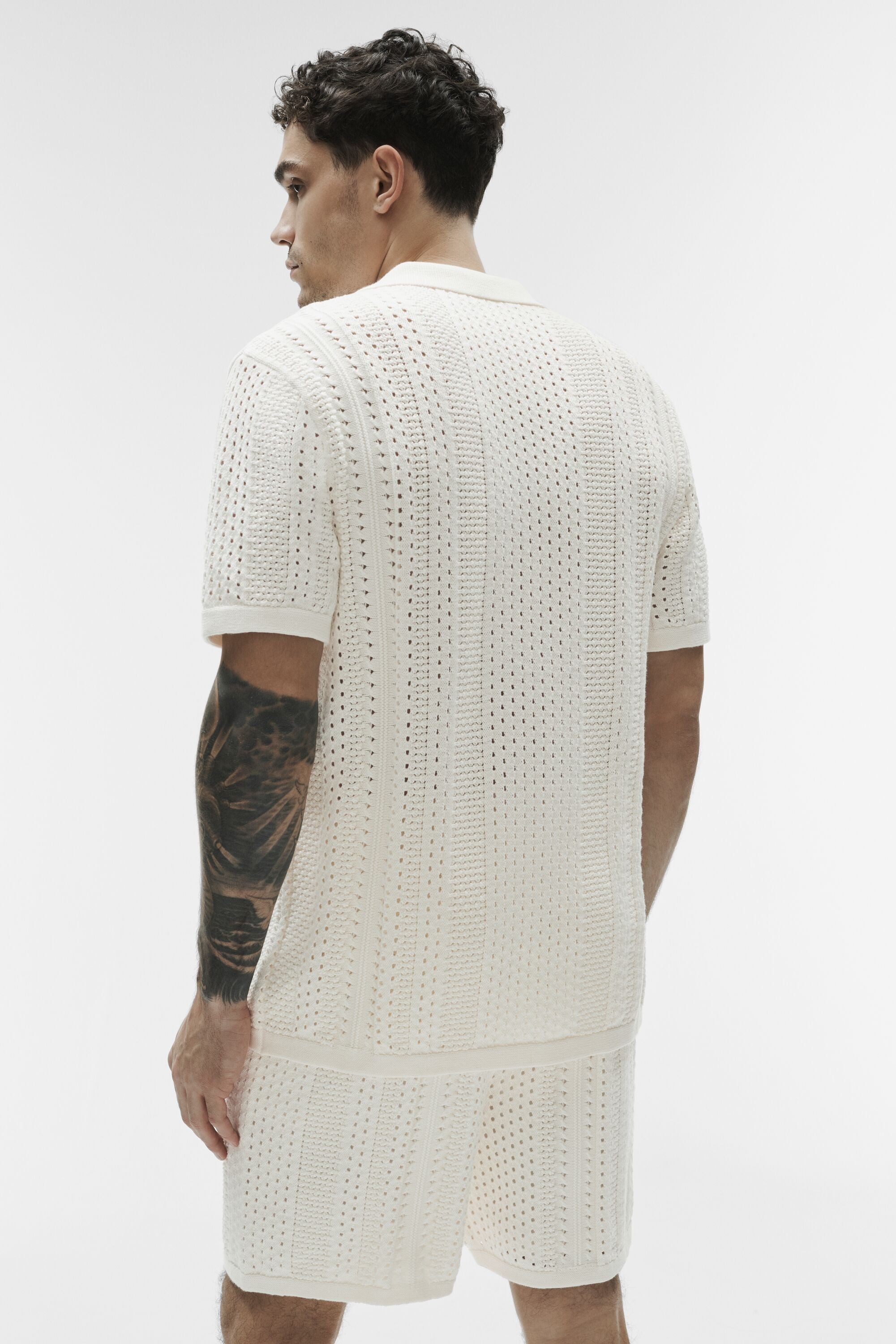 Alo Yoga Coastline Knit Short Sleeve Polo - Ivory