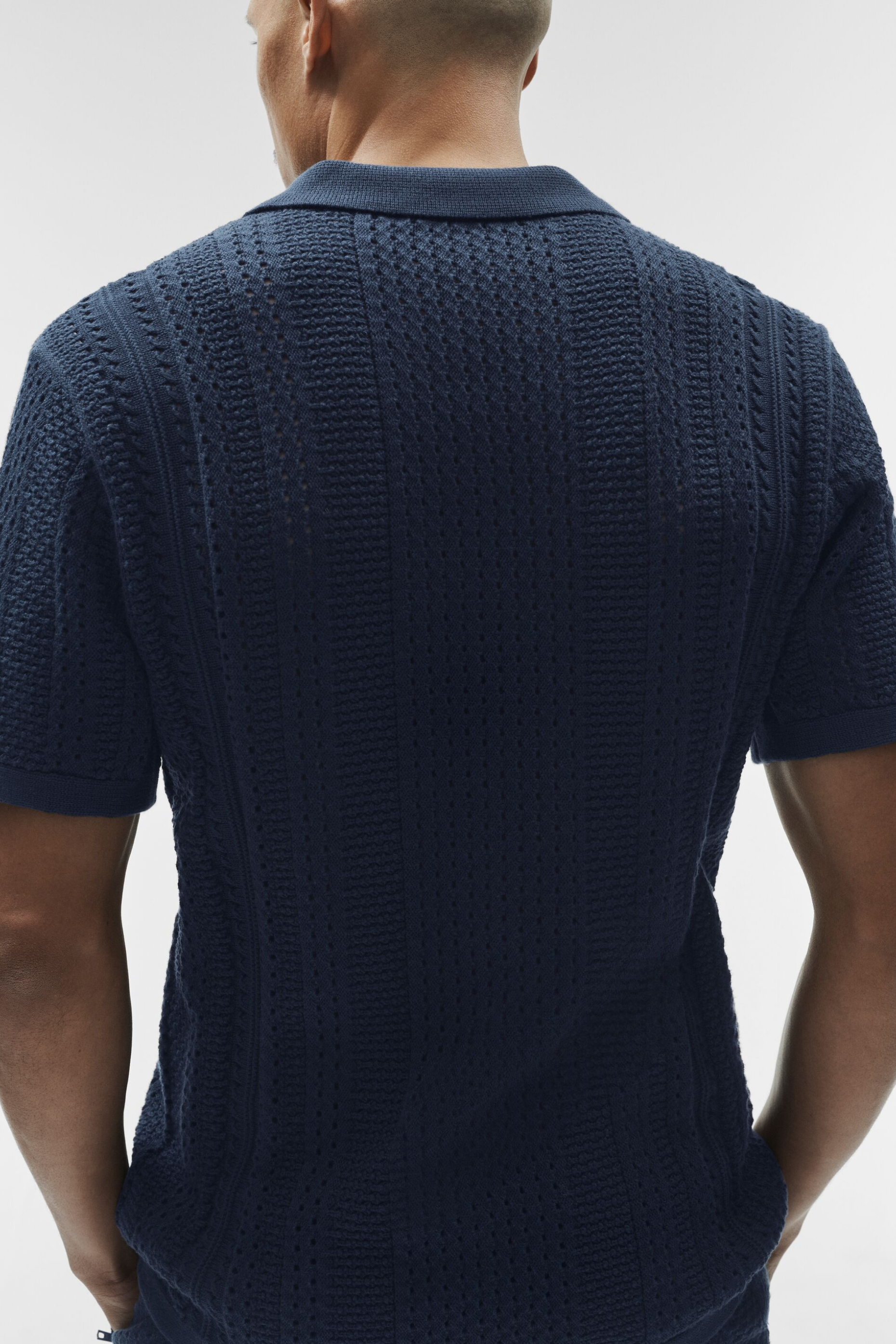 Alo Yoga Coastline Knit Short Sleeve Polo - Navy