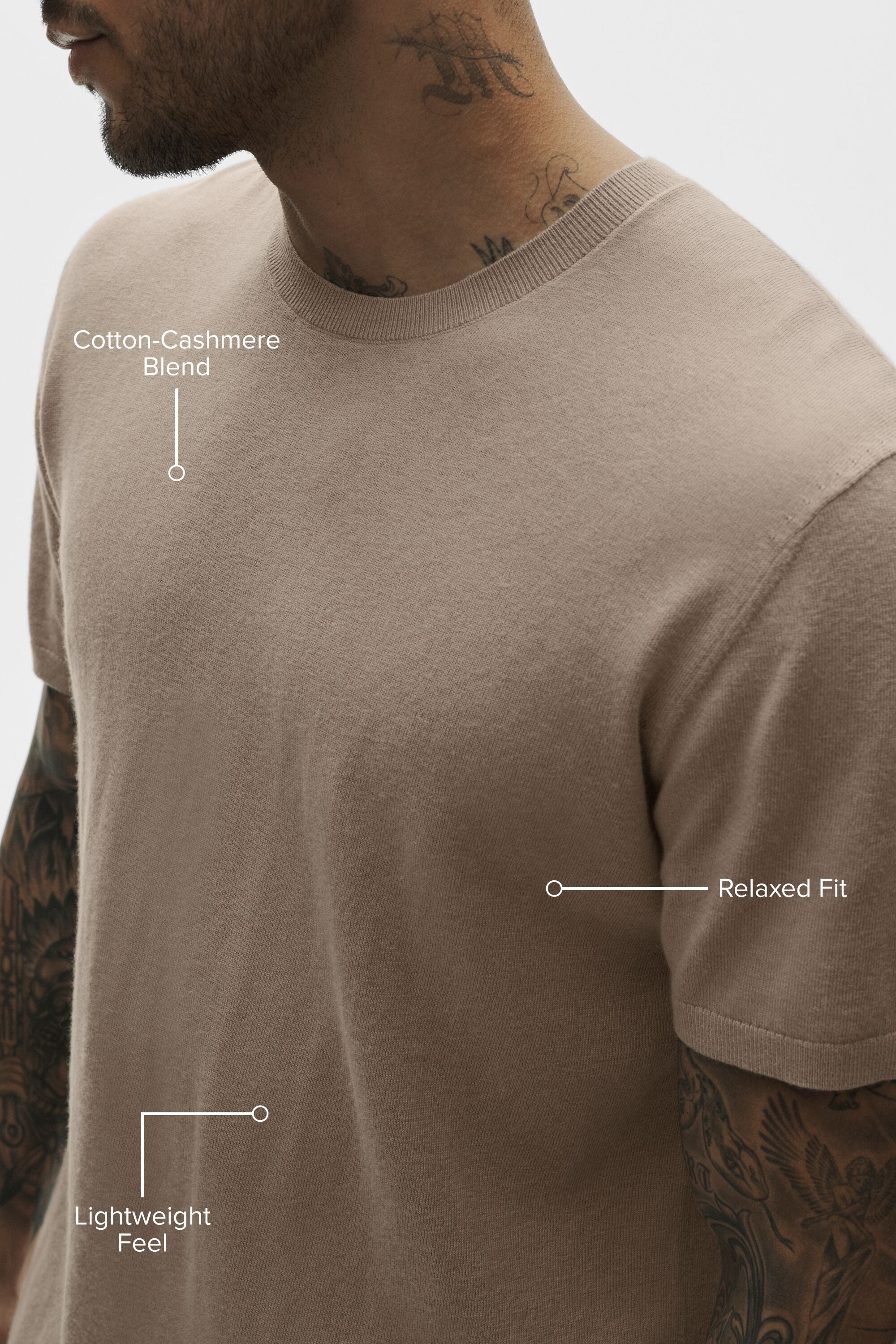 Alo Yoga Cotton Cashmere Ever Soft Short Sleeve Crew - Gravel