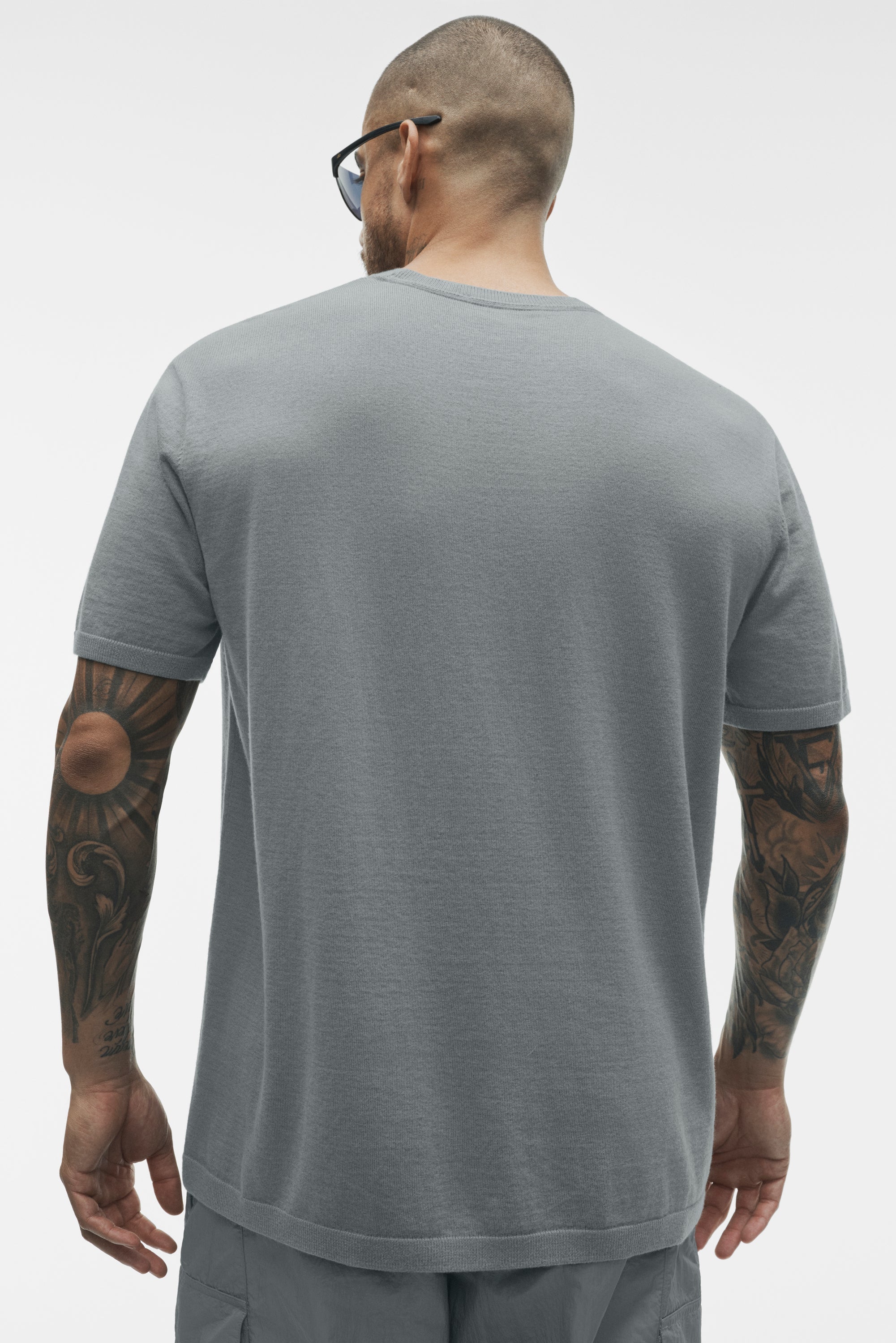 Alo Yoga Cotton Cashmere Ever Soft Short Sleeve Crew - Monument