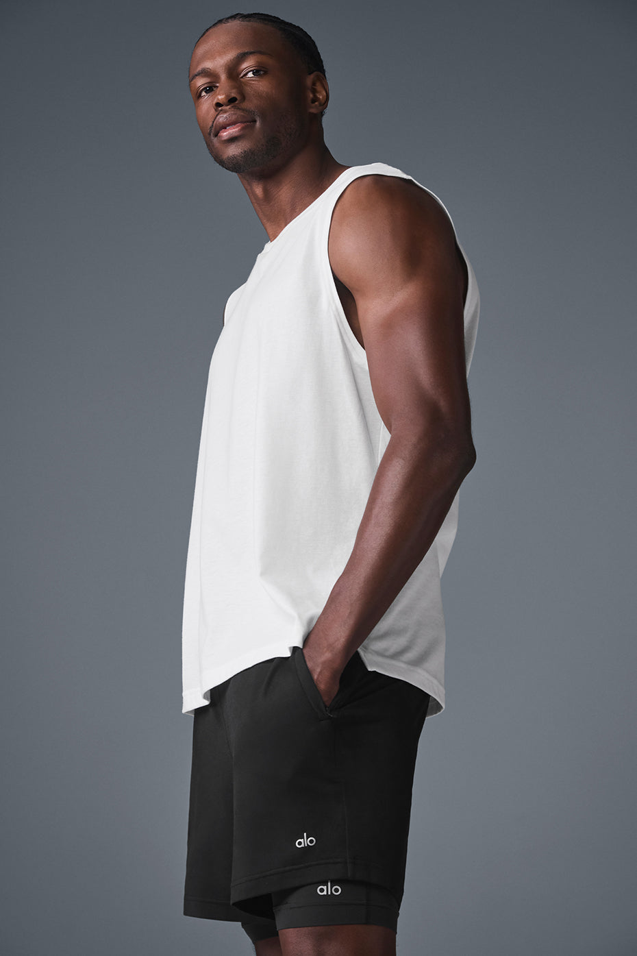 Alo Yoga The Triumph Muscle Tank - White