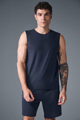 Alo Yoga The Triumph Muscle Tank - Navy