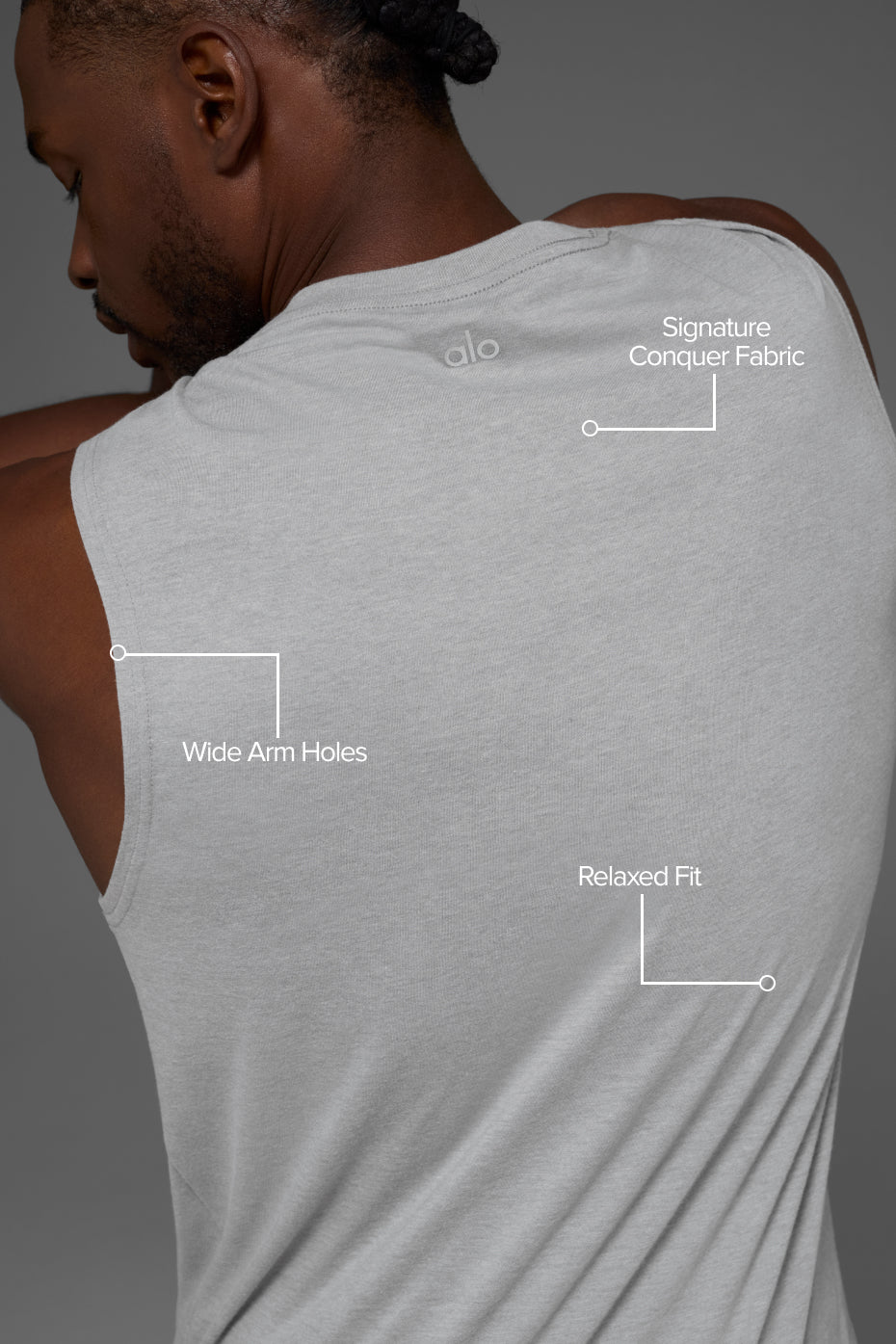 Alo Yoga The Triumph Muscle Tank - Athletic Heather Grey