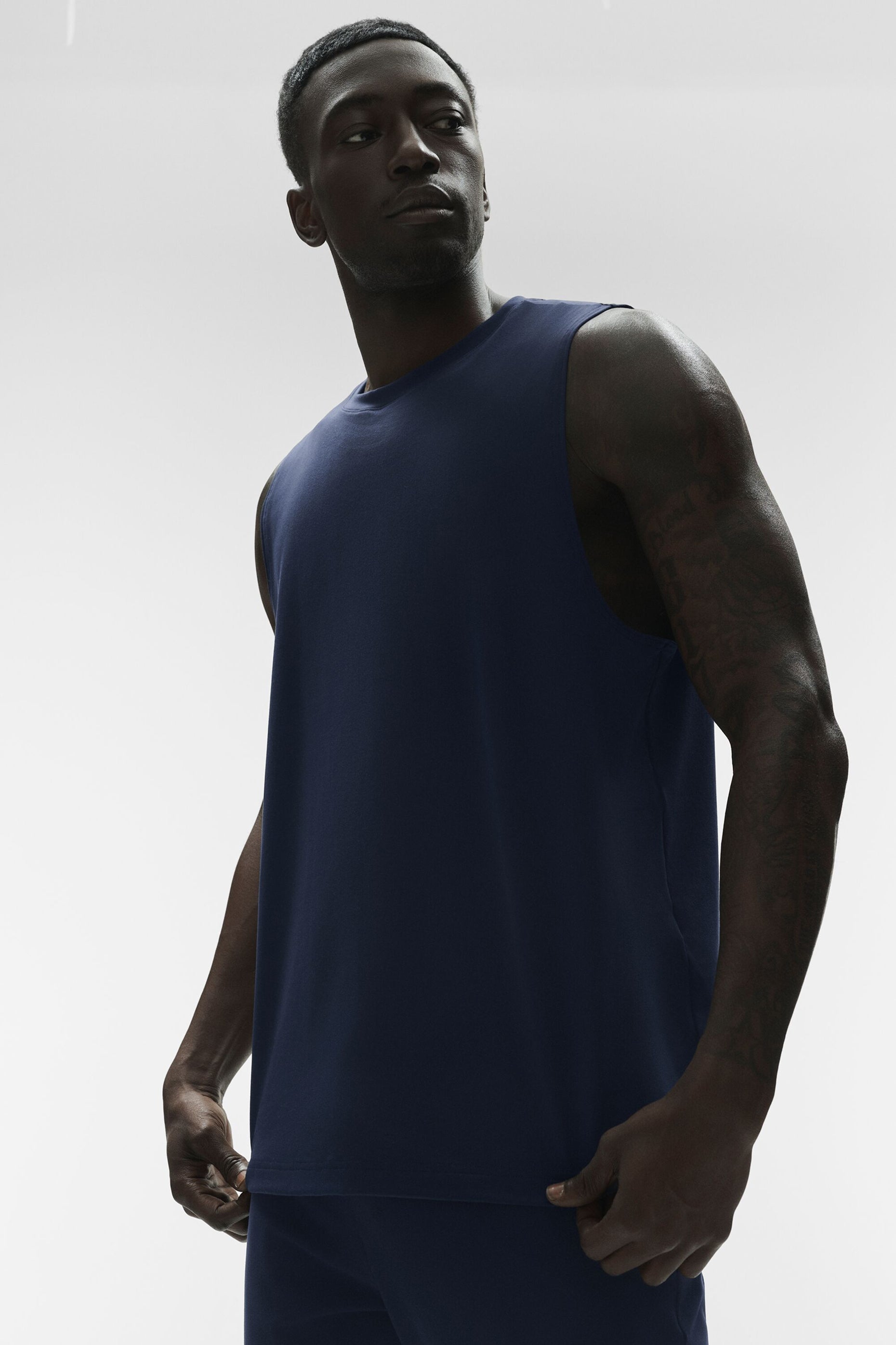 Alo Yoga Conquer Muscle Tank - Navy
